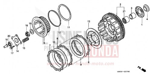 EMBRAYAGE CB750F21 de 2001